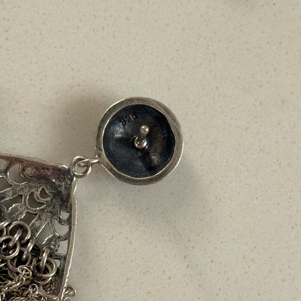 Sterling Silver Marcasite Gemstone Jewelry Set - Elephant Pendant, Ring, Earring - Picture 12 of 12